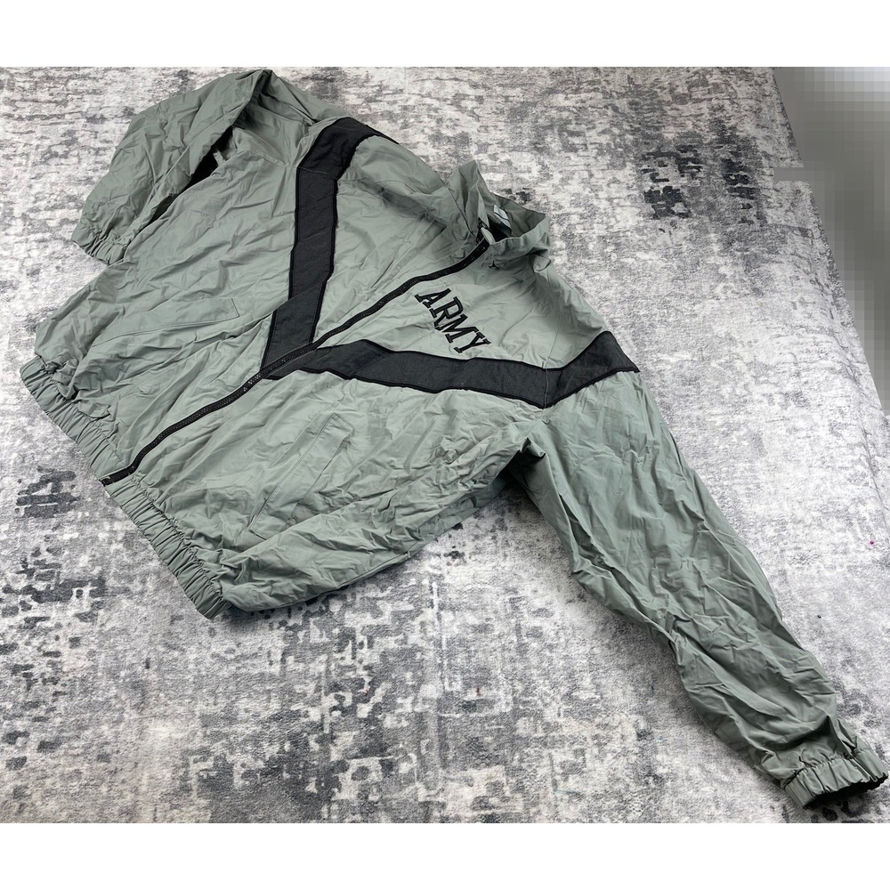 US‎ Army IPFU Windbreaker Jacket 2XL Grey Black V-Stripe Gorpcore Sport